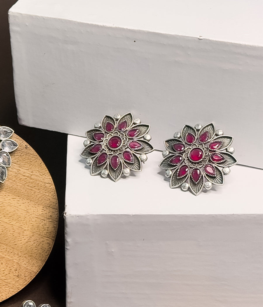 Classic Crystal Blossom Studs Set of 3