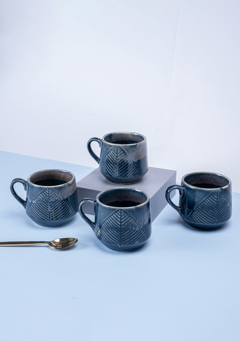 Gnatcatcher Blue Ceramic Mugs Set