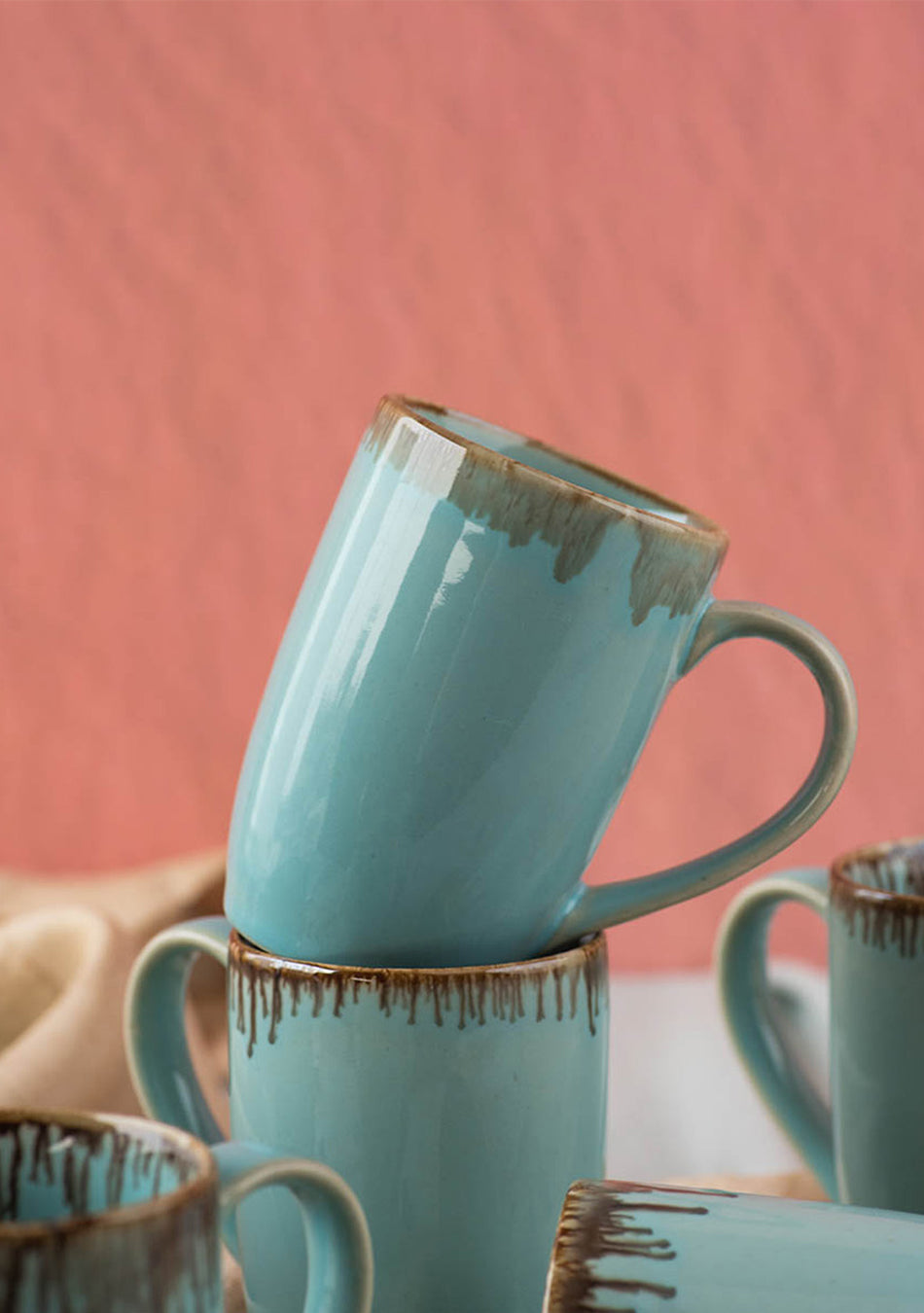 Baby Blue Macaw Ceramic Mugs Set
