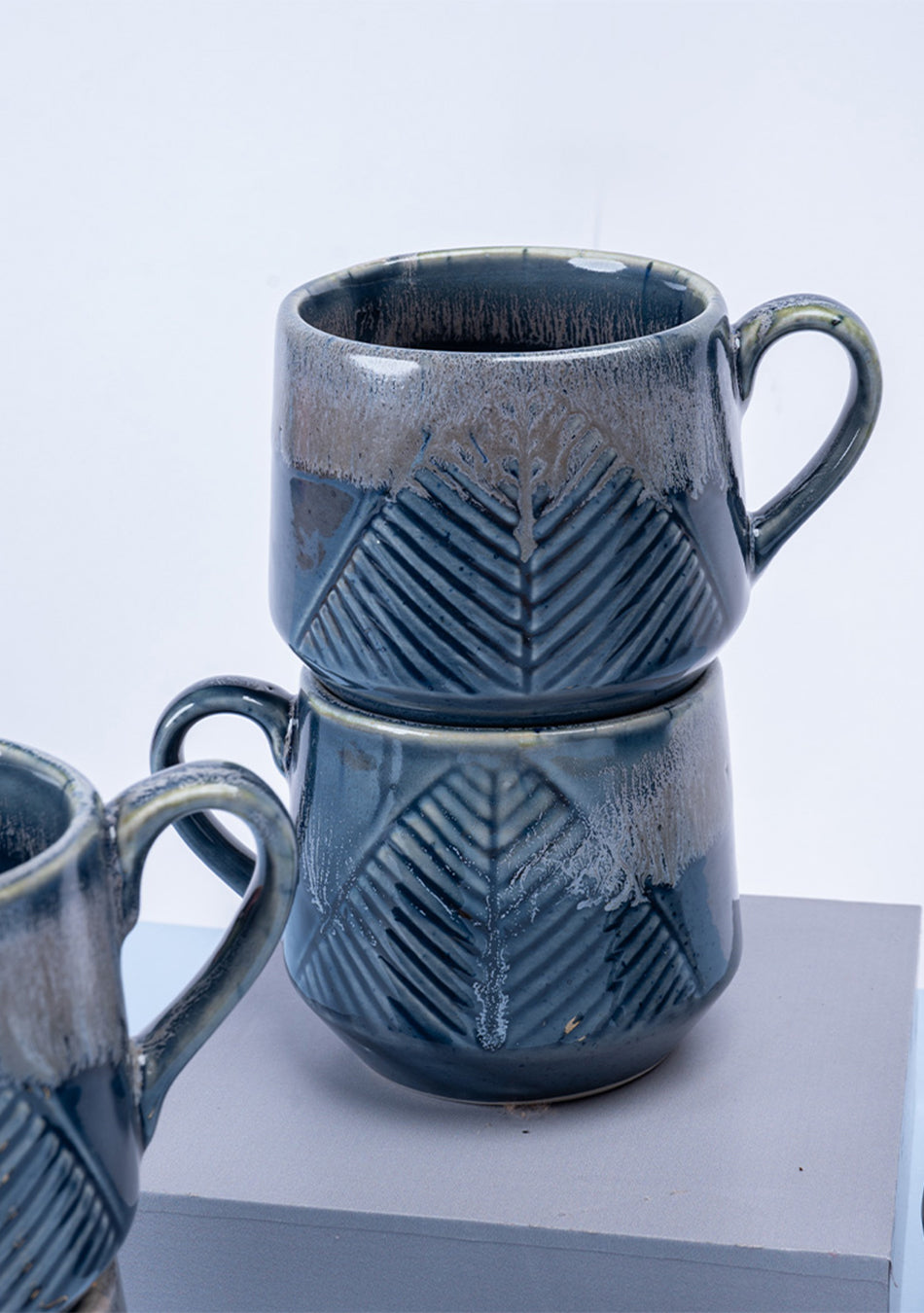 Gnatcatcher Blue Ceramic Mugs Set