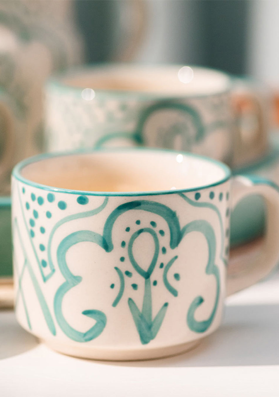 Aquamarine Tea Set, Set of 4