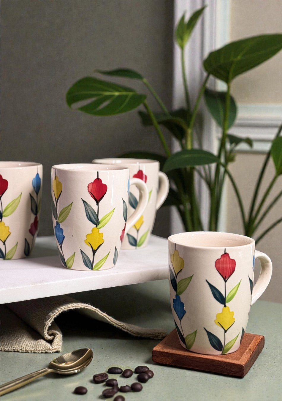 Peacock Mugs - Handcrafted