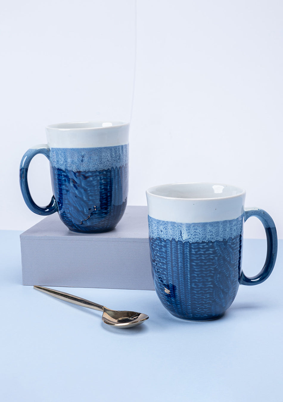 Bluebird II Ceramic Mugs Set