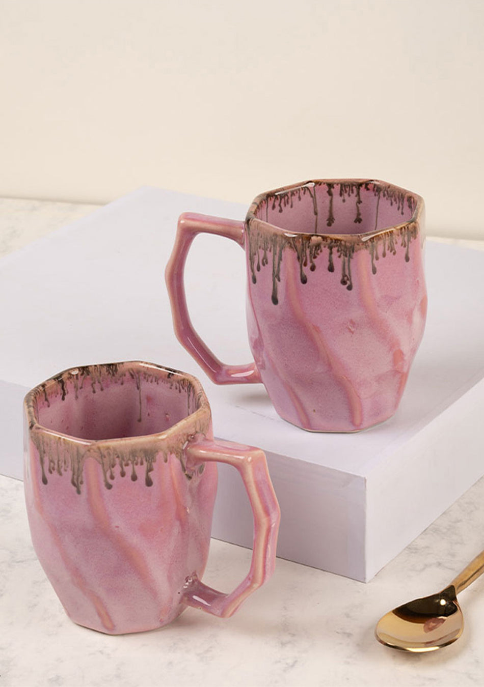 Pink Robin Mugs