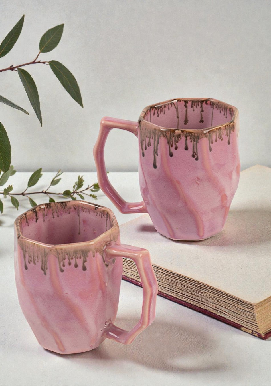 Pink Robin Mugs - Handcrafted