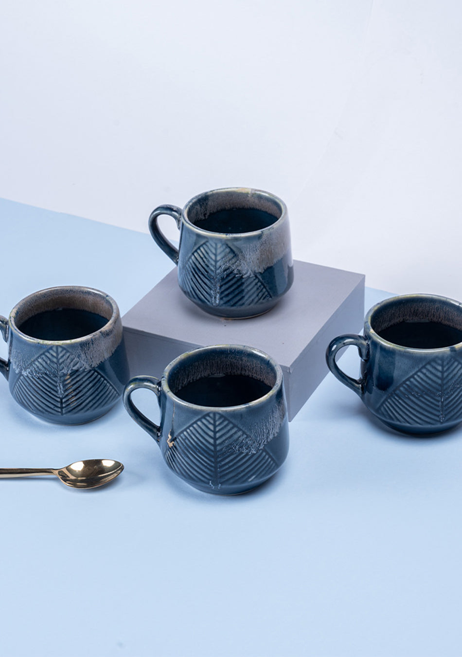 Gnatcatcher Blue Ceramic Mugs Set