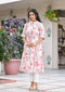 Aravalii Ivory Floral Printed Kurta | Women's Ethnic Wear