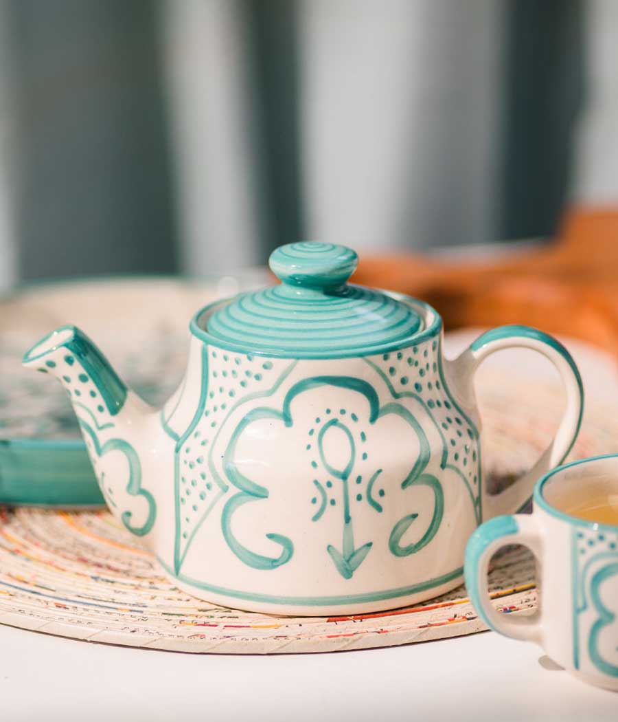 Aquamarine Tea Set - For 2