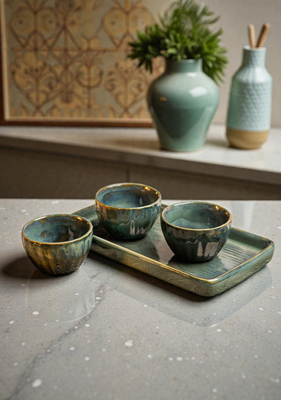 Jade Boat Ceramic Bowls & Platter