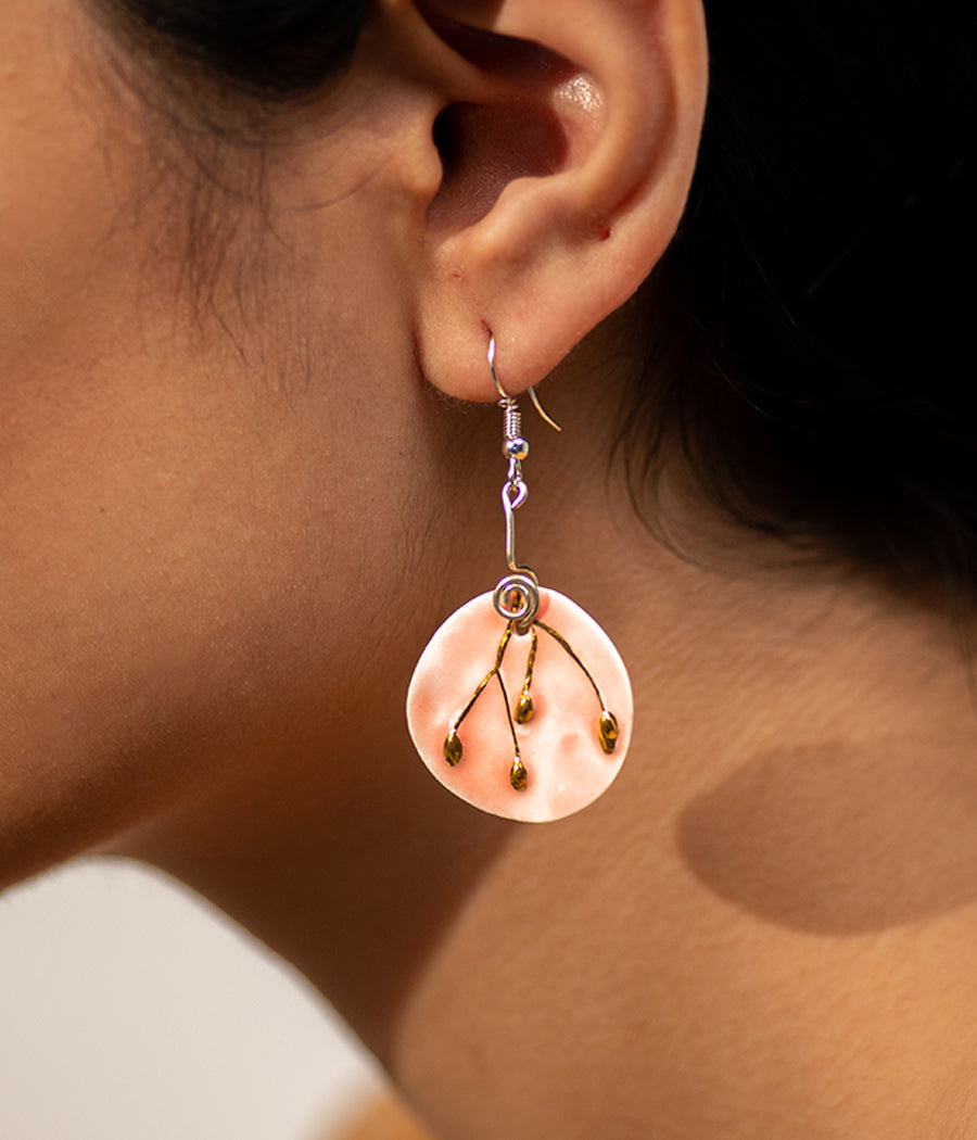 Sea Inspired Pink Earrings