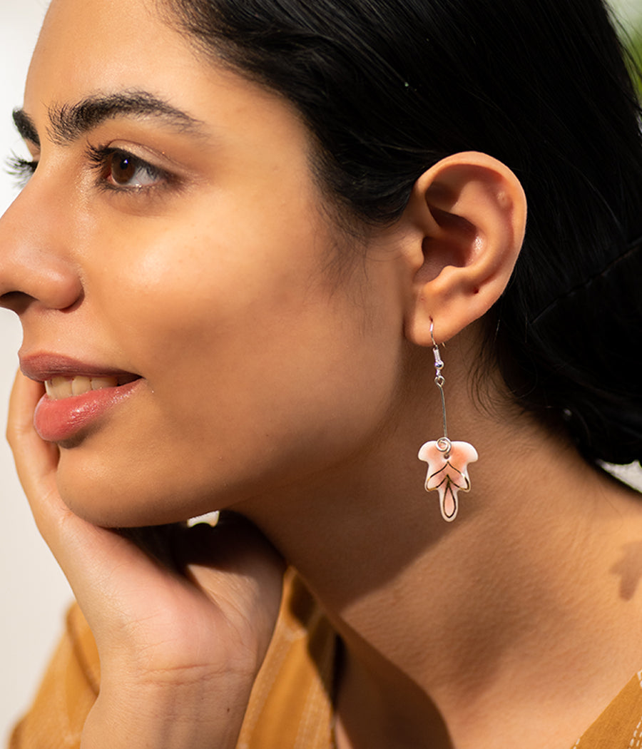 Rosy Leaf  Earrings