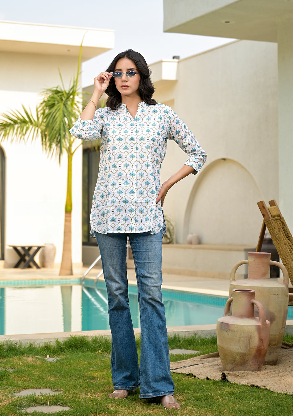 Blue Blossom Top