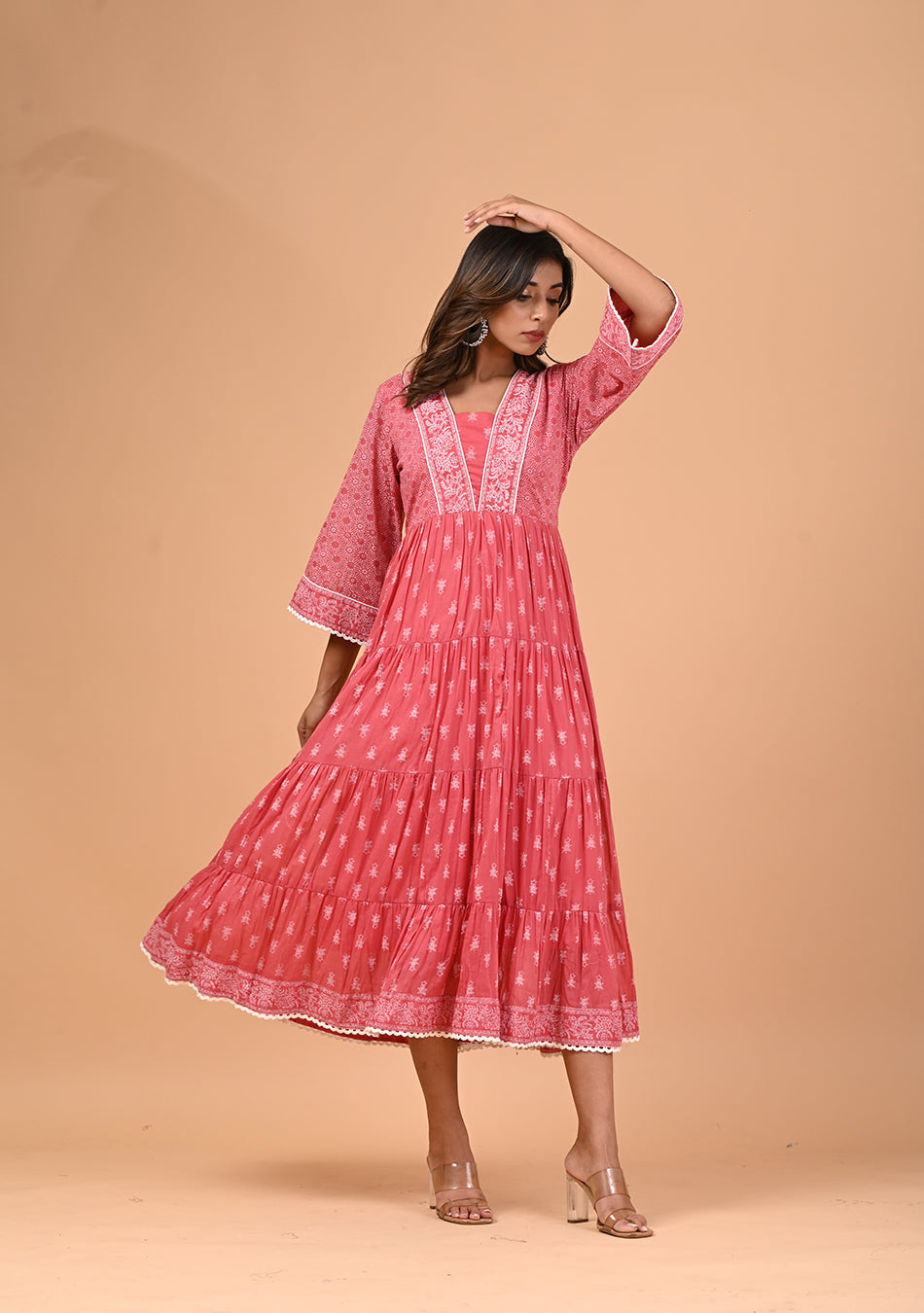 Dusk Rose Voil Dress