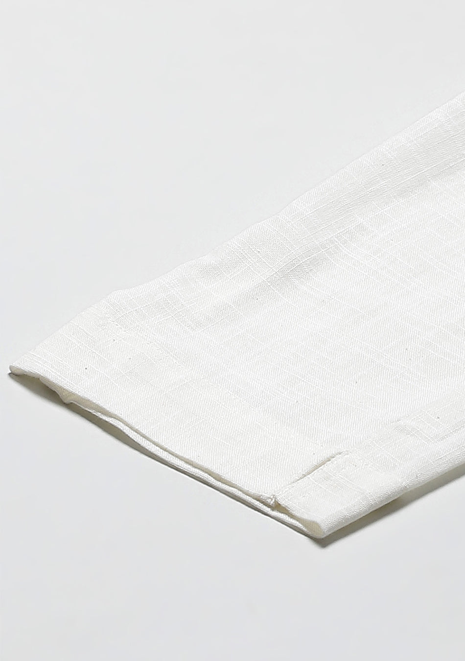 Off-White Comfort Regular Fit Solid Cotton Pant