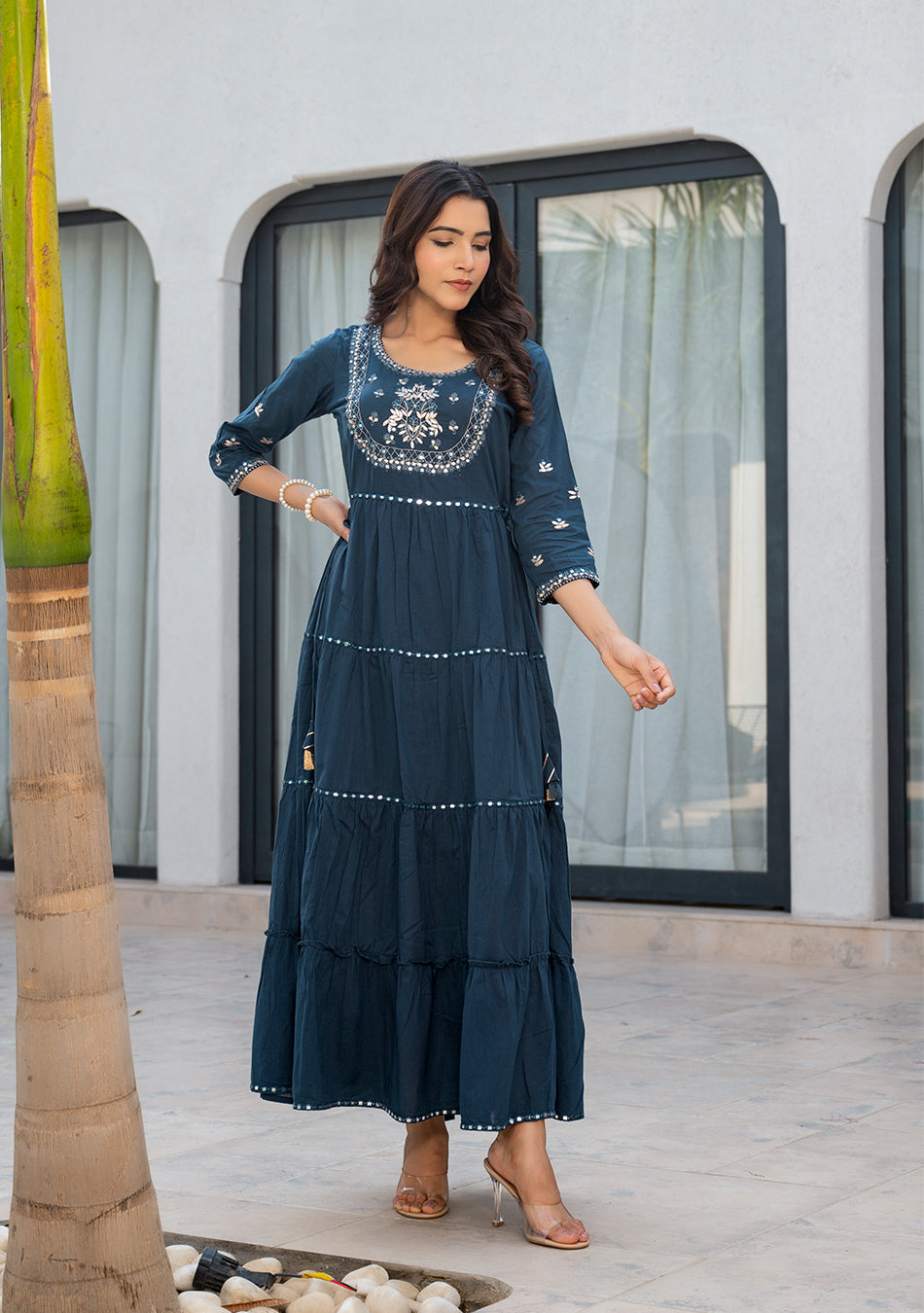 Teal Green Anarkali Kurta