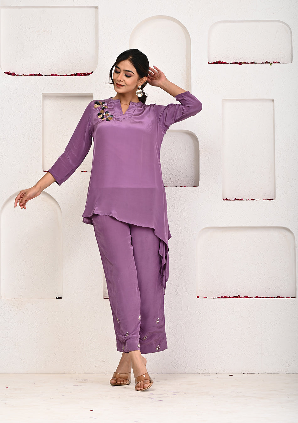 Mauve Elegance Bead Co-ord Set