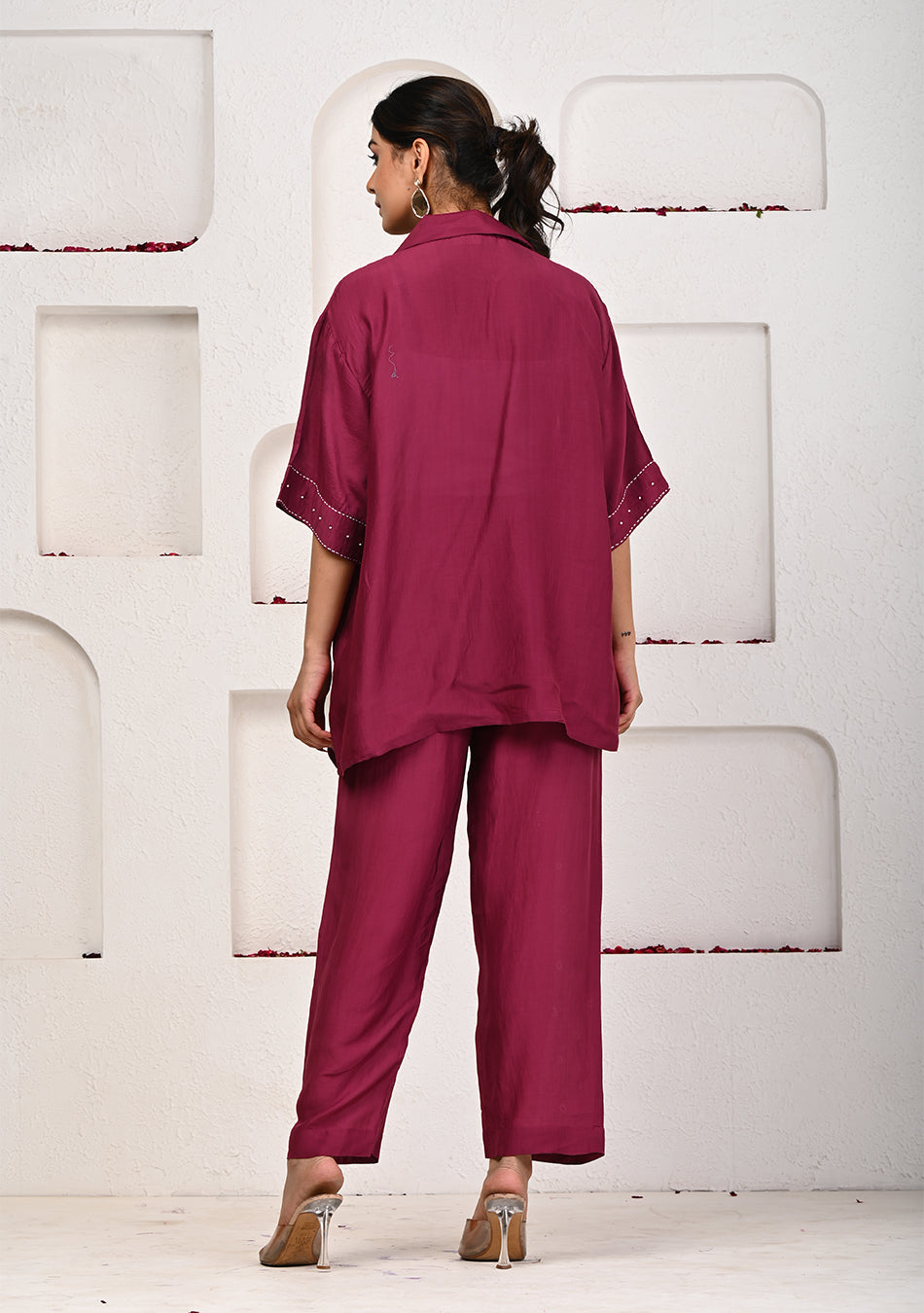 Scarlet Ruby Bandhej Co-ord Set