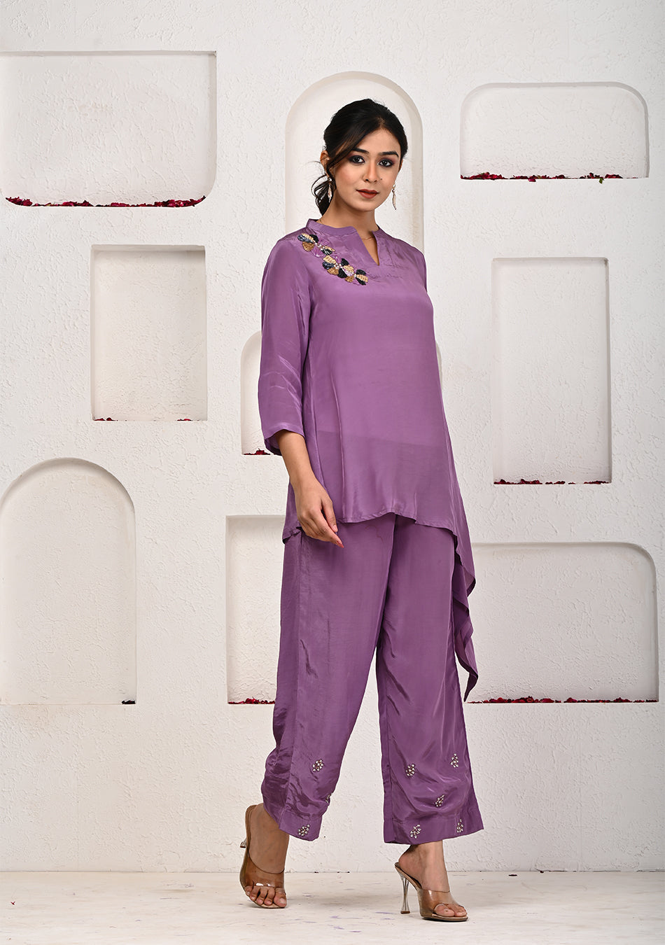 Mauve Elegance Bead Co-ord Set