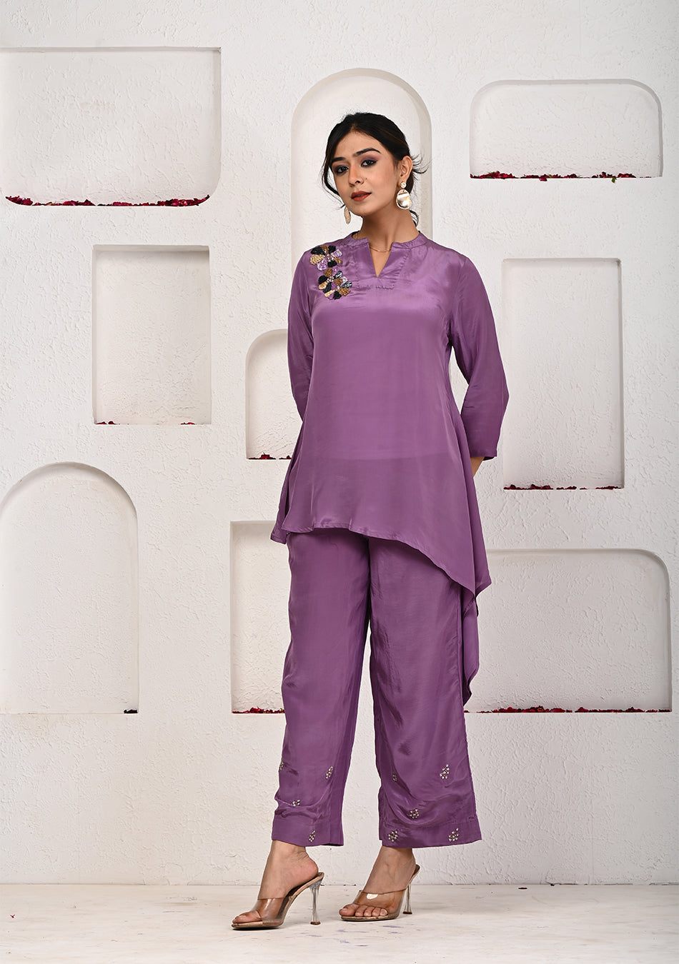 Mauve Elegance Bead Co-ord Set