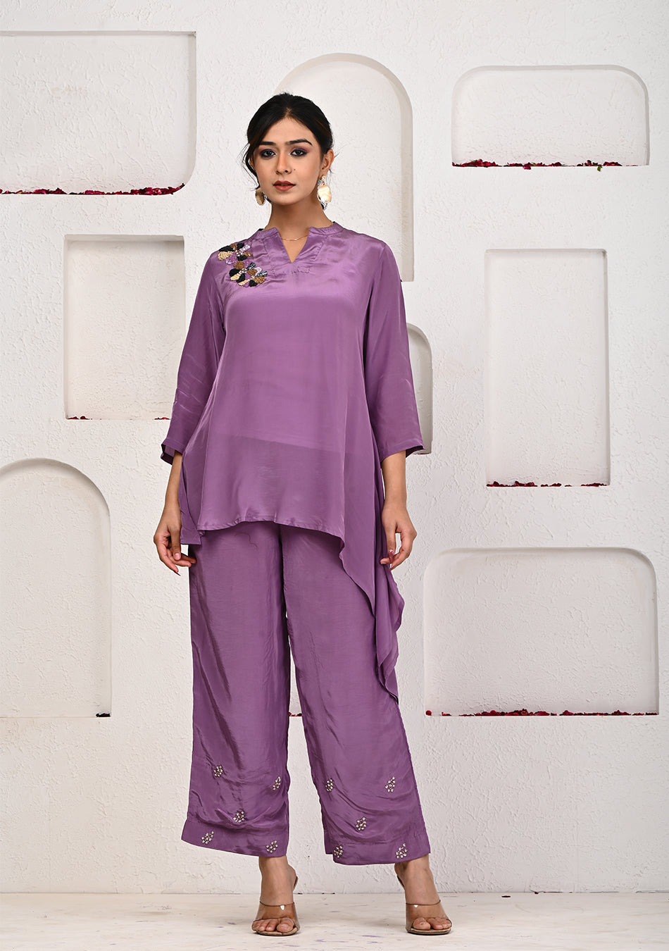 Mauve Elegance Bead Co-ord Set