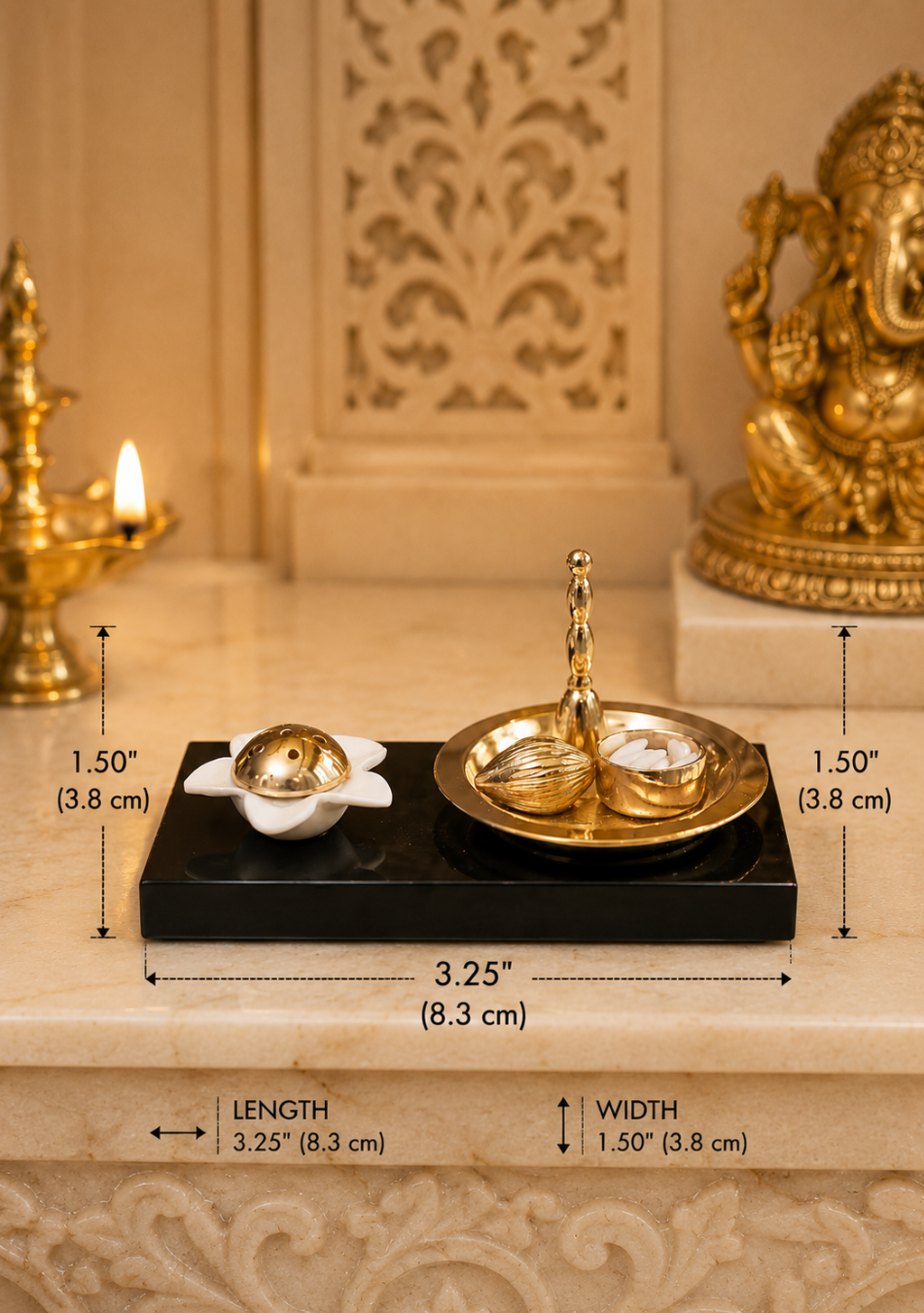 Aravalii Pooja Thali Agarbatti Stand Figurine