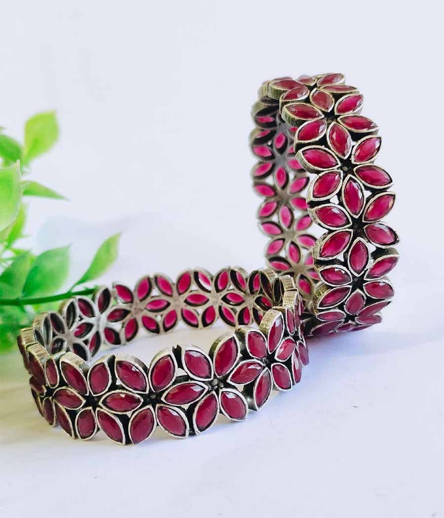 Crimson Radiance Bangles