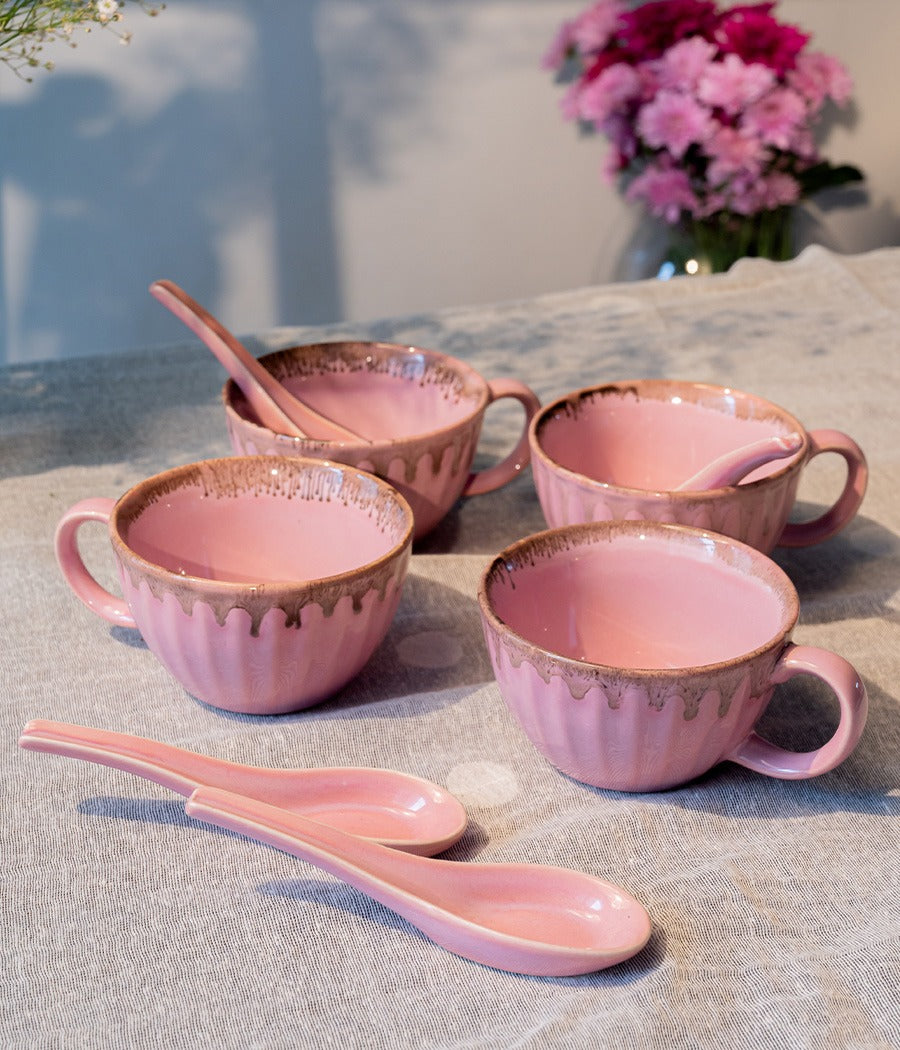 Pine Grosbeak Soup Bowl + Spoon