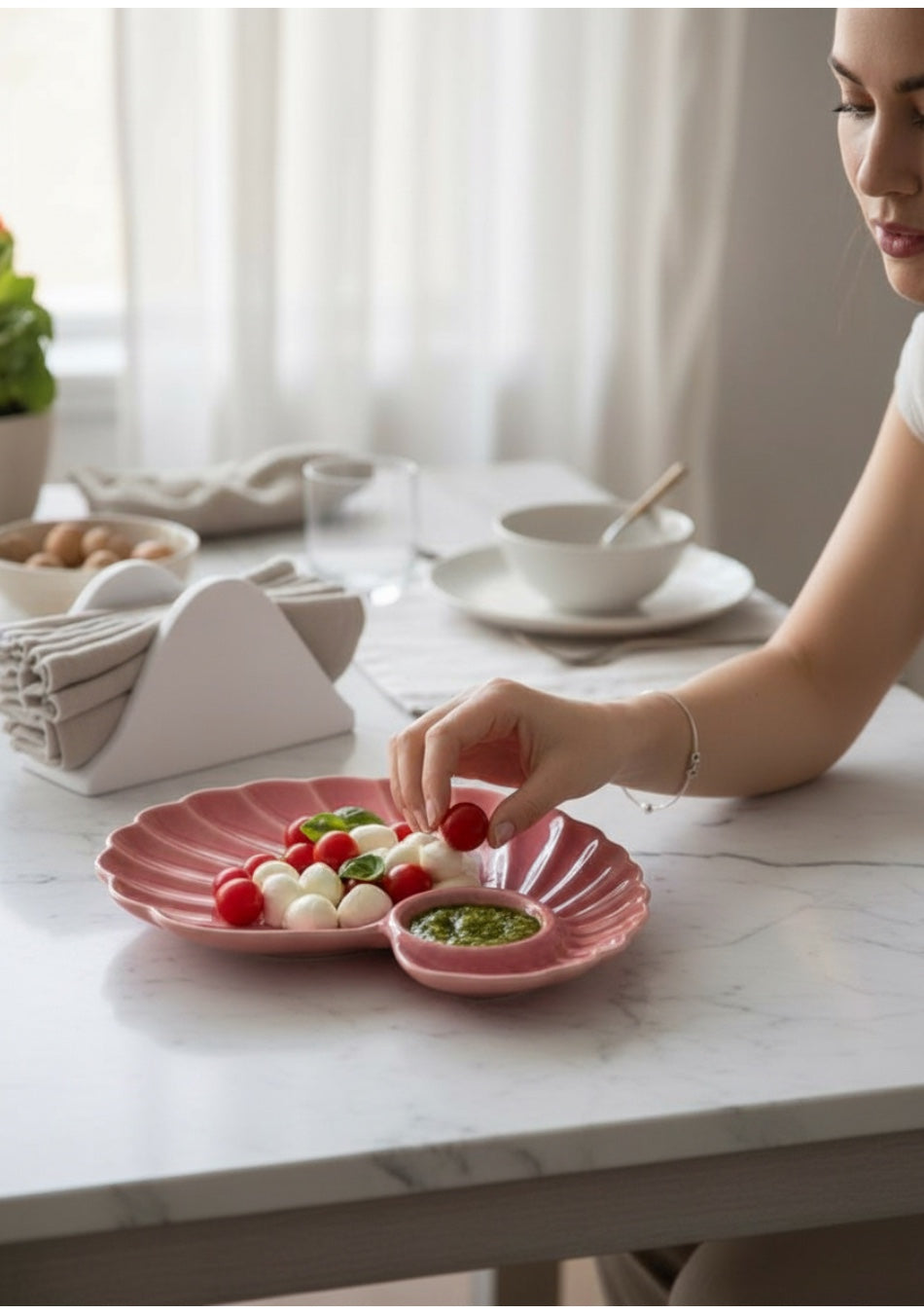 Pink Seashell Ceramic Platter