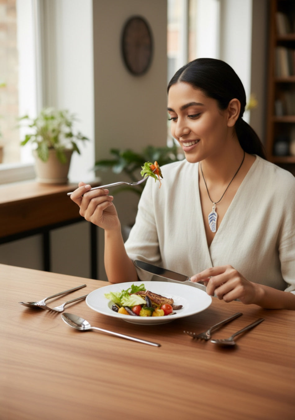 Metal Silver Shiny Stainless Steel Cutlery | Set of 5