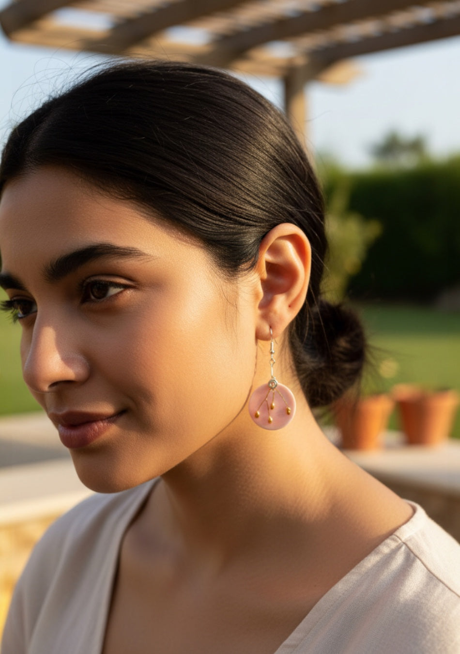 Sea Inspired Pink Earrings