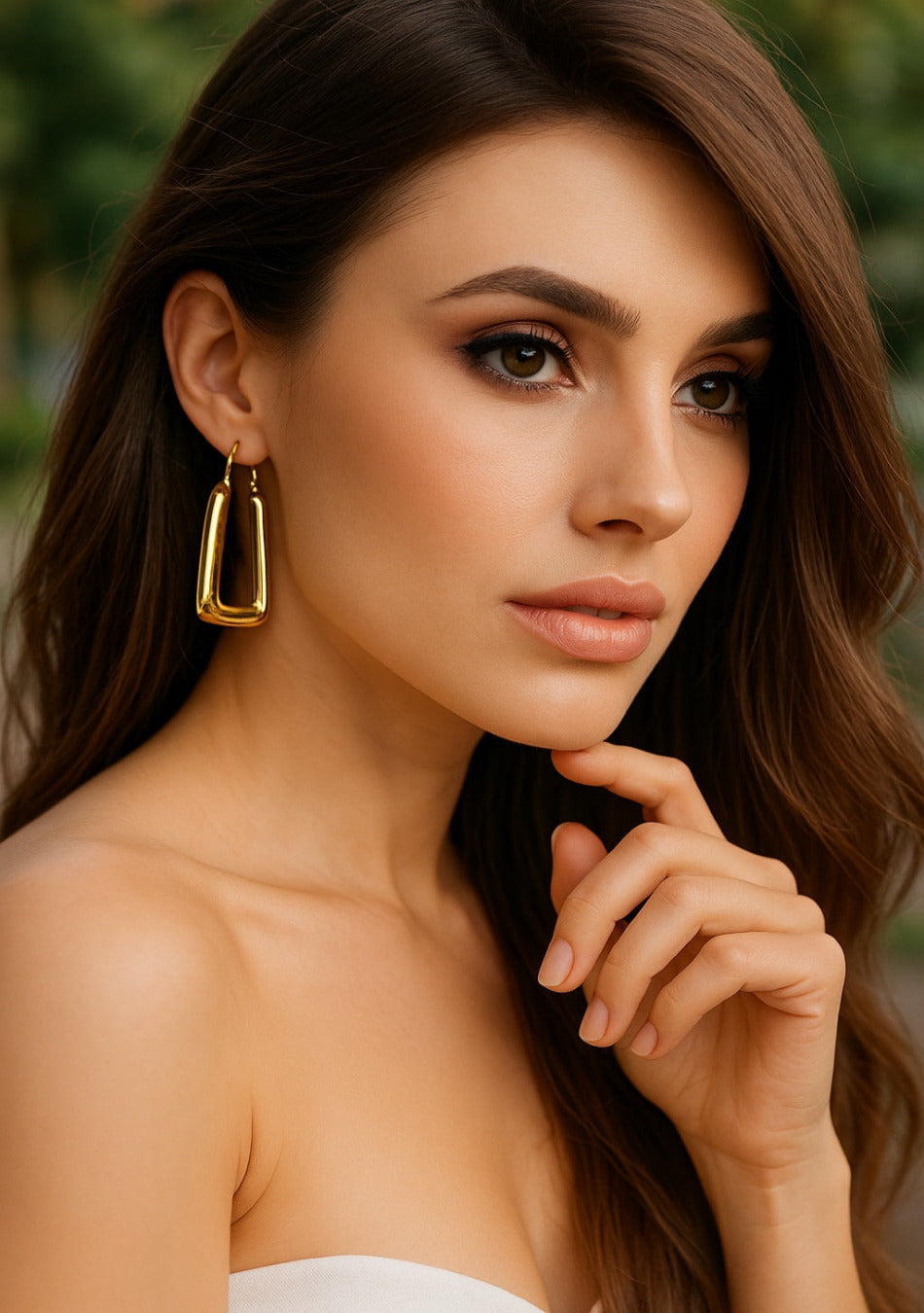 Modern Arch Hoops Earrings