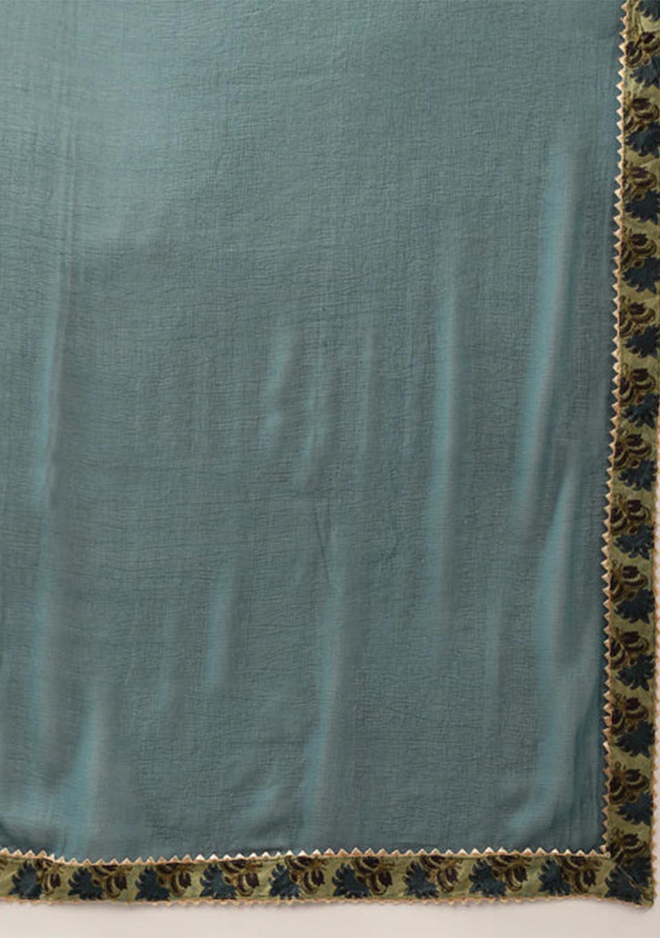 Floral Green Cotton Embroidered Kurta Set