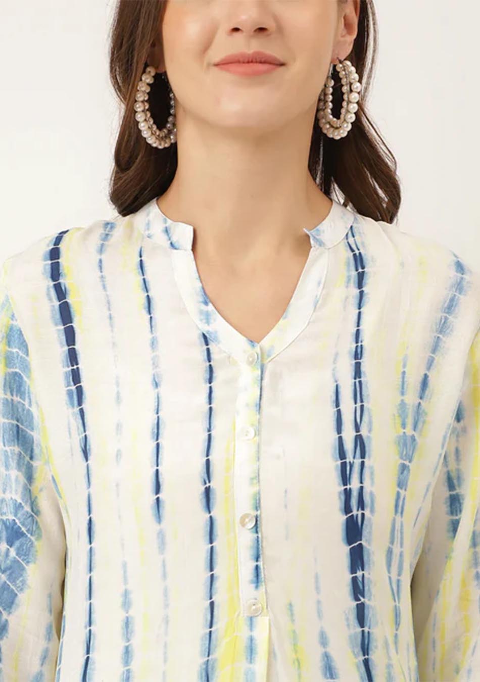 Blue Tie Dye Muslin Co Ord Set
