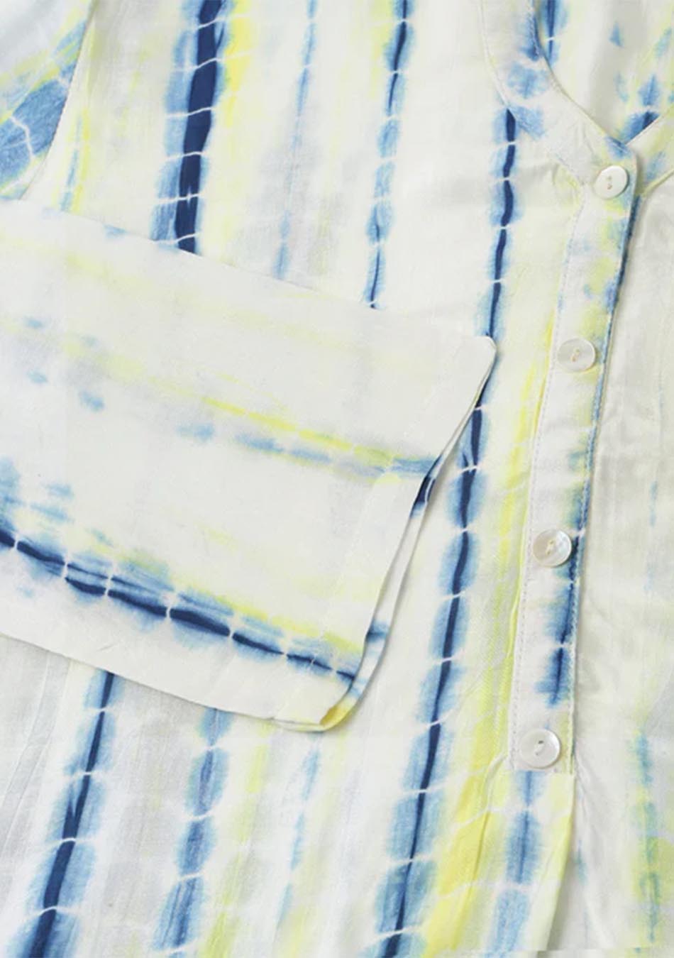 Blue Tie Dye Muslin Co Ord Set