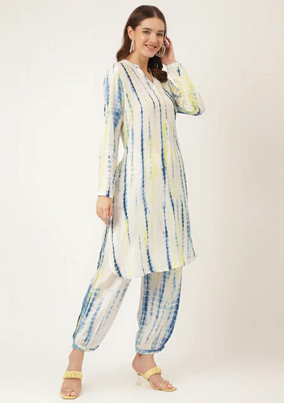 Blue Tie Dye Muslin Co Ord Set
