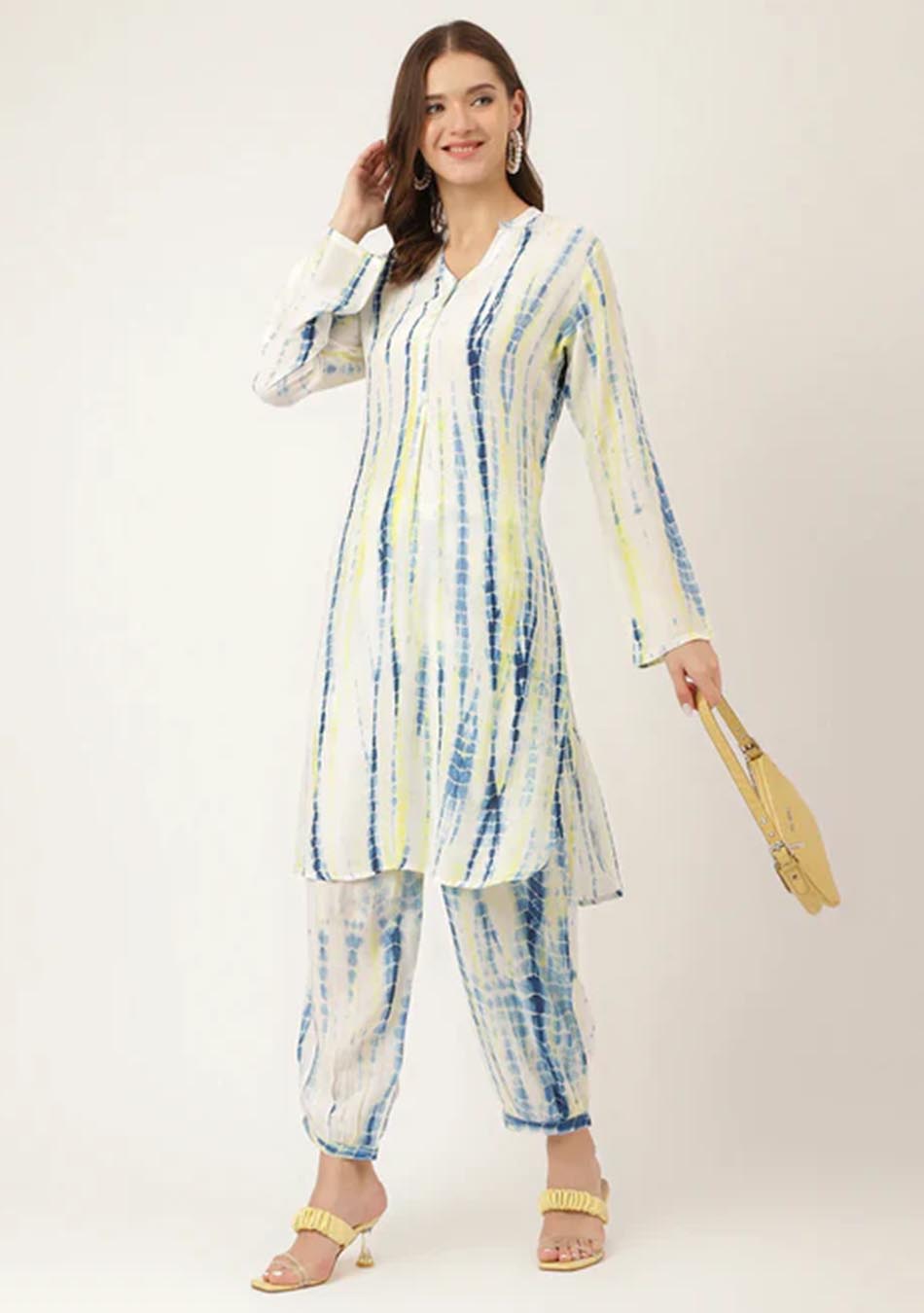 Blue Tie Dye Muslin Co Ord Set