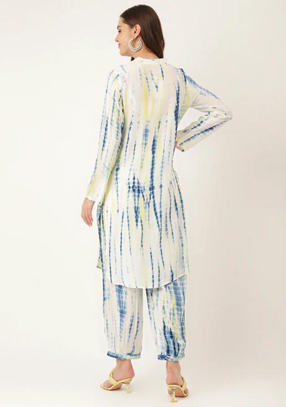 Blue Tie Dye Muslin Co Ord Set