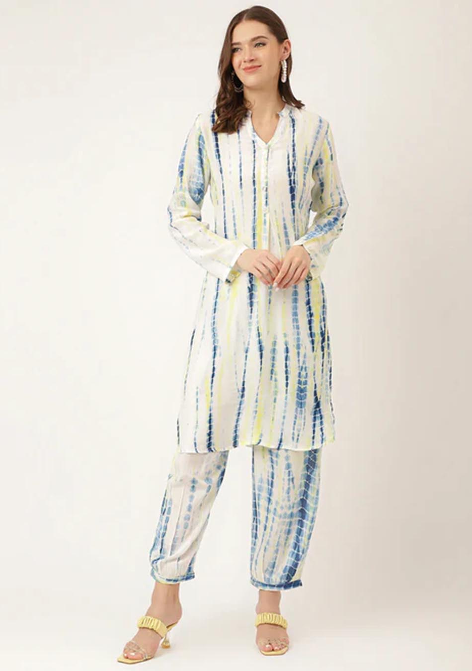 Blue Tie Dye Muslin Co Ord Set
