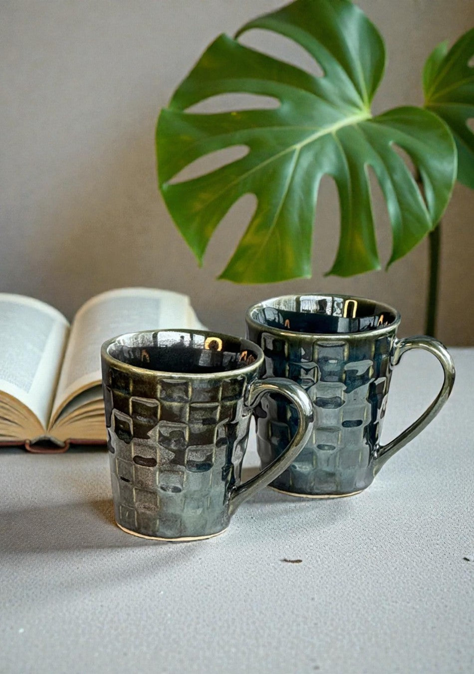 Nightjar Moss Mugs - Handcrafted