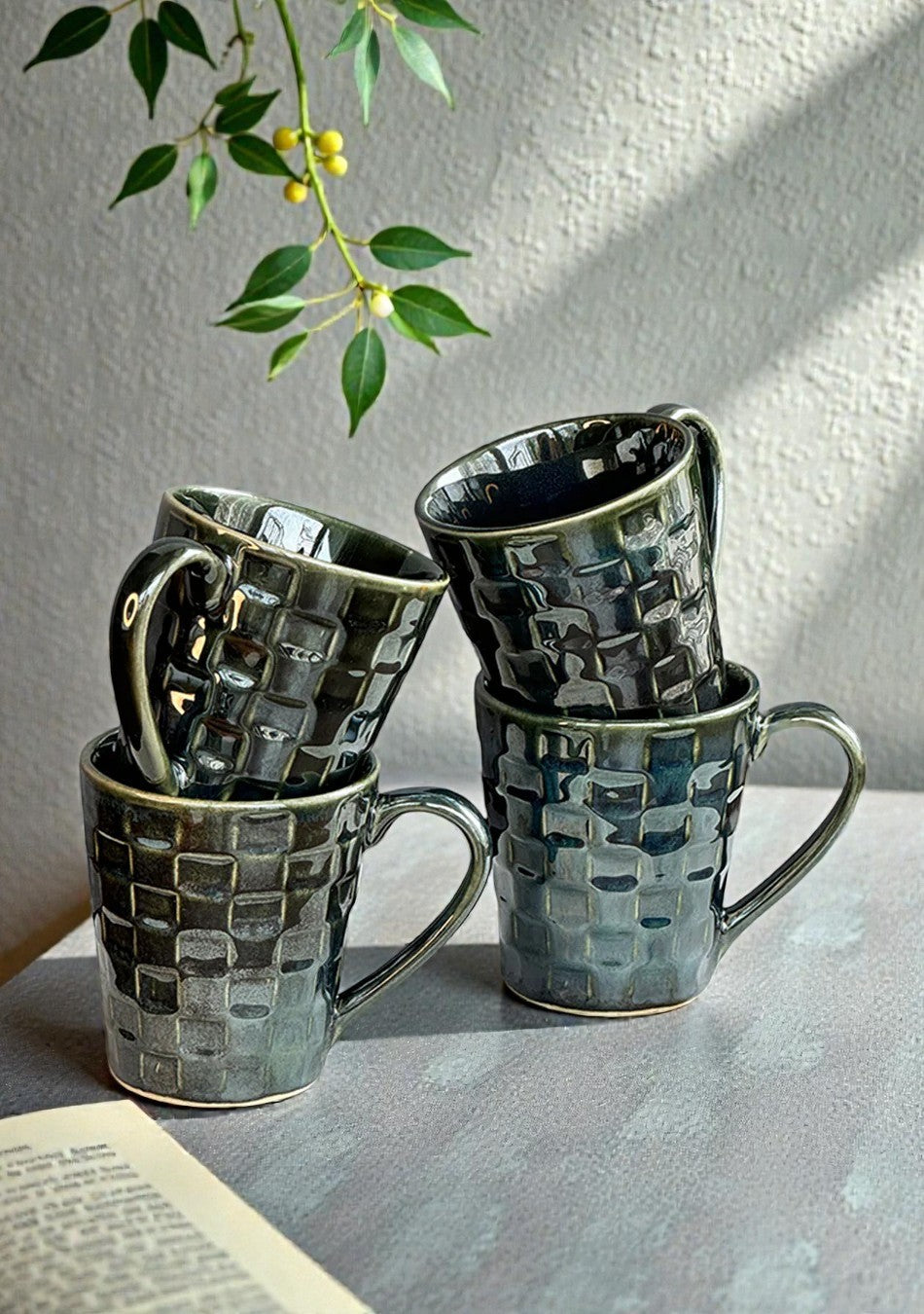Nightjar Moss Mugs - Handcrafted