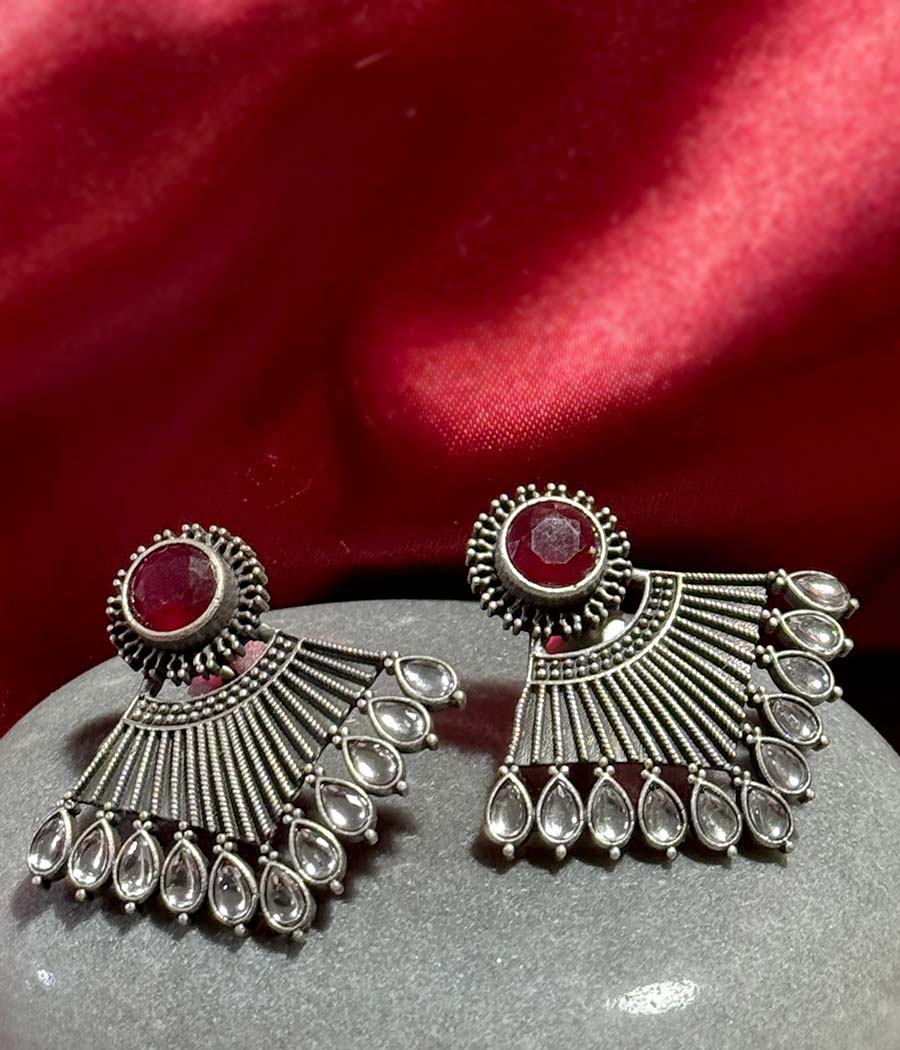 Red Whispering Wind Studs