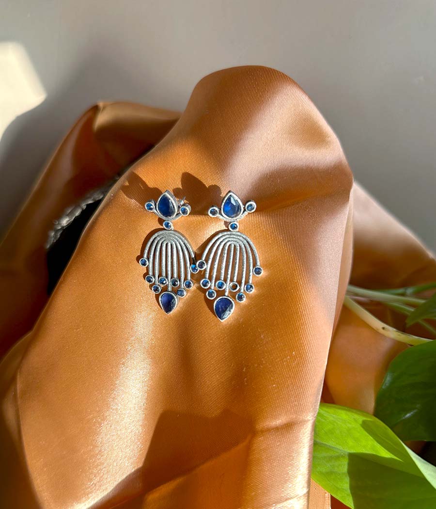 SKY BLUE FROST RADIANCE STUDS