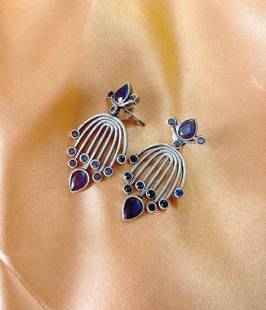 SKY BLUE FROST RADIANCE STUDS