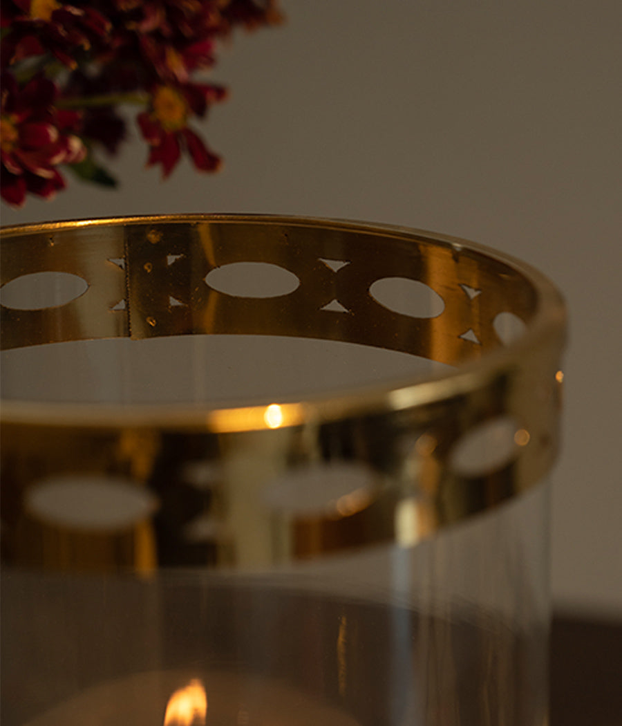 Gold Jar Candle Holder
