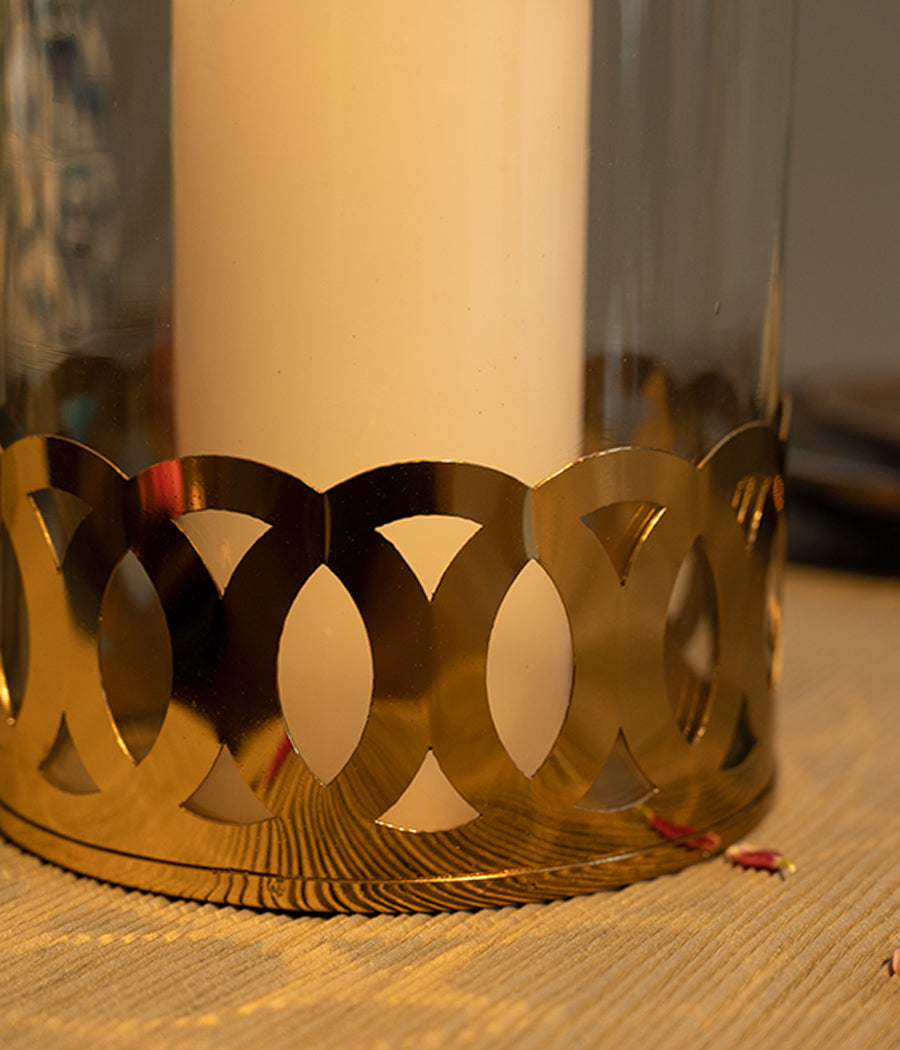 Gold Jar Candle Holder