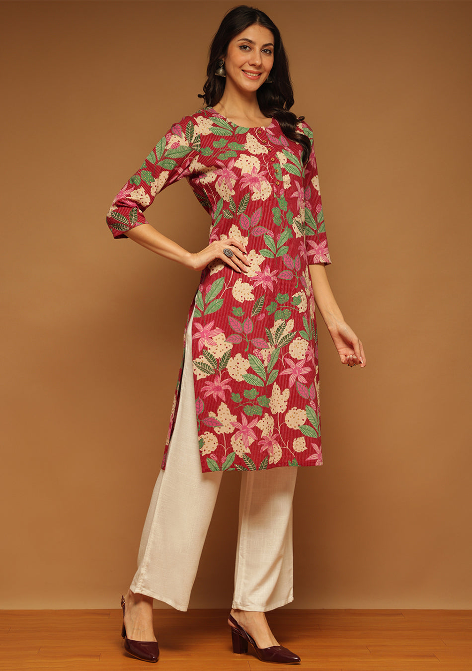 Ruby Petal Charm Kurta