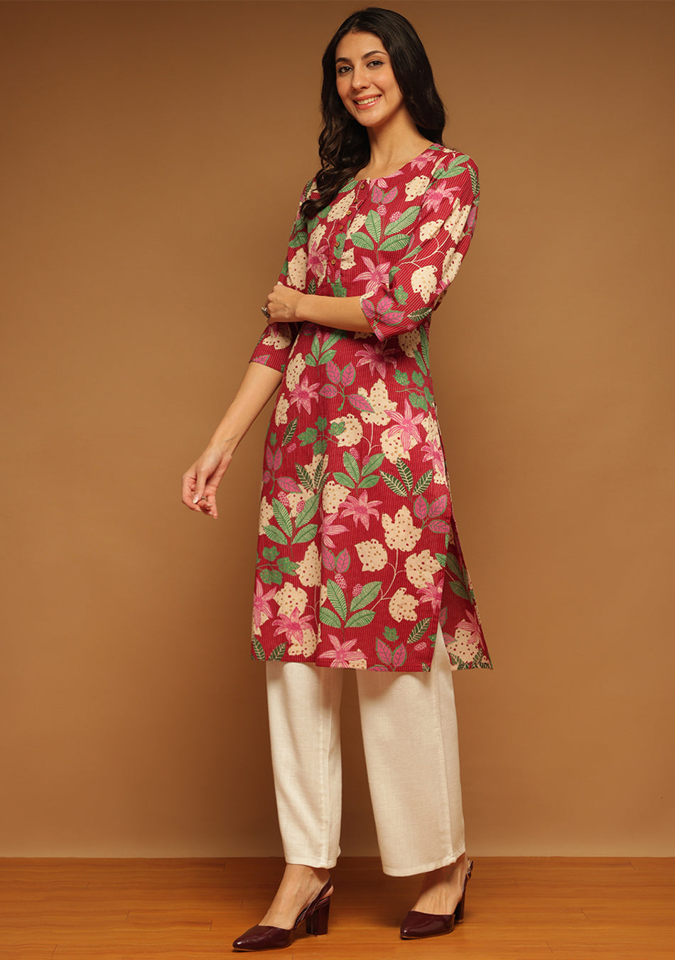 Ruby Petal Charm Kurta