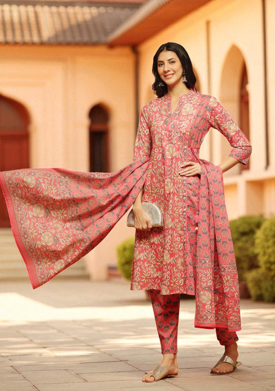 Pastel Flora Angrakha Set