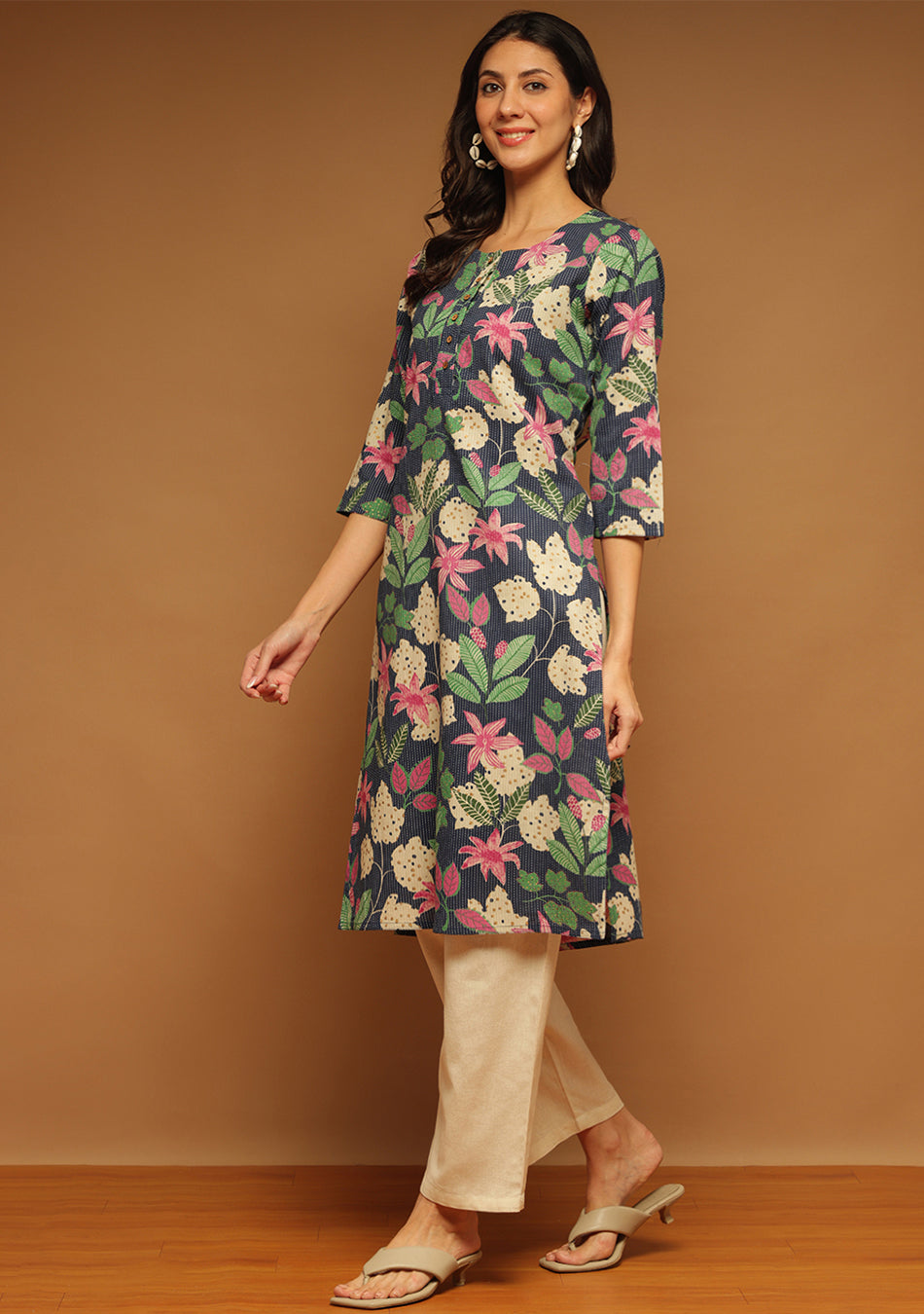 Indigo Petal Charm Kurta