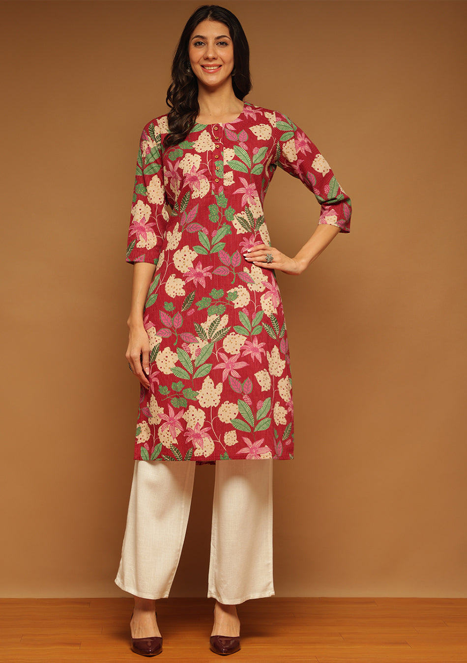 Ruby Petal Charm Kurta